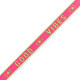 Schmuckband mit Tekst "Good vibes" Neon pink-green